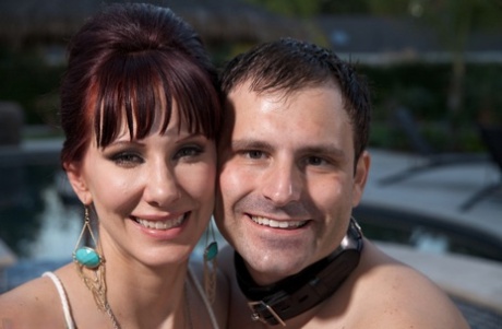 Maitresse Madeline pegs and uses a chastity slave as she pleases