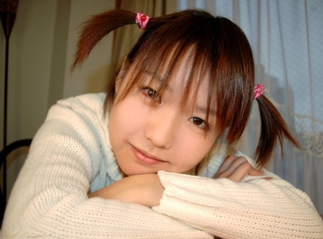 Tiny Japanese babe sucks dick & gets her hairy pussy fucked in the bedroom