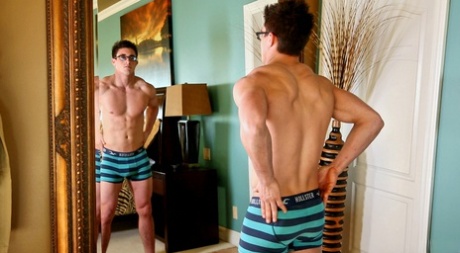 Sexy hunk Derrick Dime bangs his friends' tight asses in a hot gay compilation