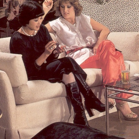 Beautiful naughty wives share big dicks in a sizzling vintage foursome