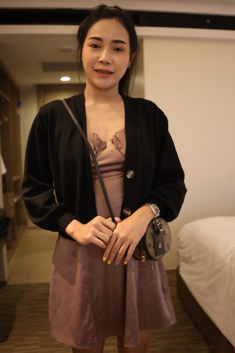 Pretty Asian girl Fern B enjoys some POV hardcore sex in her hotel room