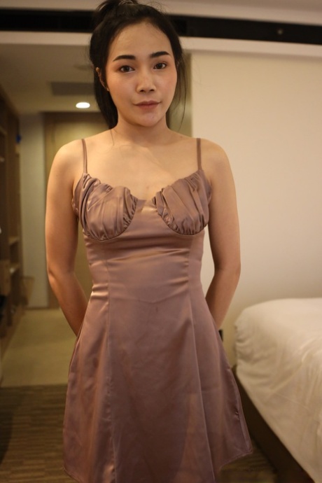 Pretty Asian girl Fern B enjoys some POV hardcore sex in her hotel room