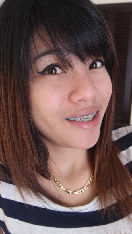 Cute Asian newbie with braces Lexi gets her mouth & cunt fucked at the casting